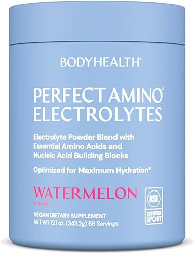 BodyHealth PerfectAmino Polvo de Electrolitos Sin Azúcar, Mezcla de Bebida de Hidratación en Ayuno Keto Sin Azúcar con Minerales de Traza -