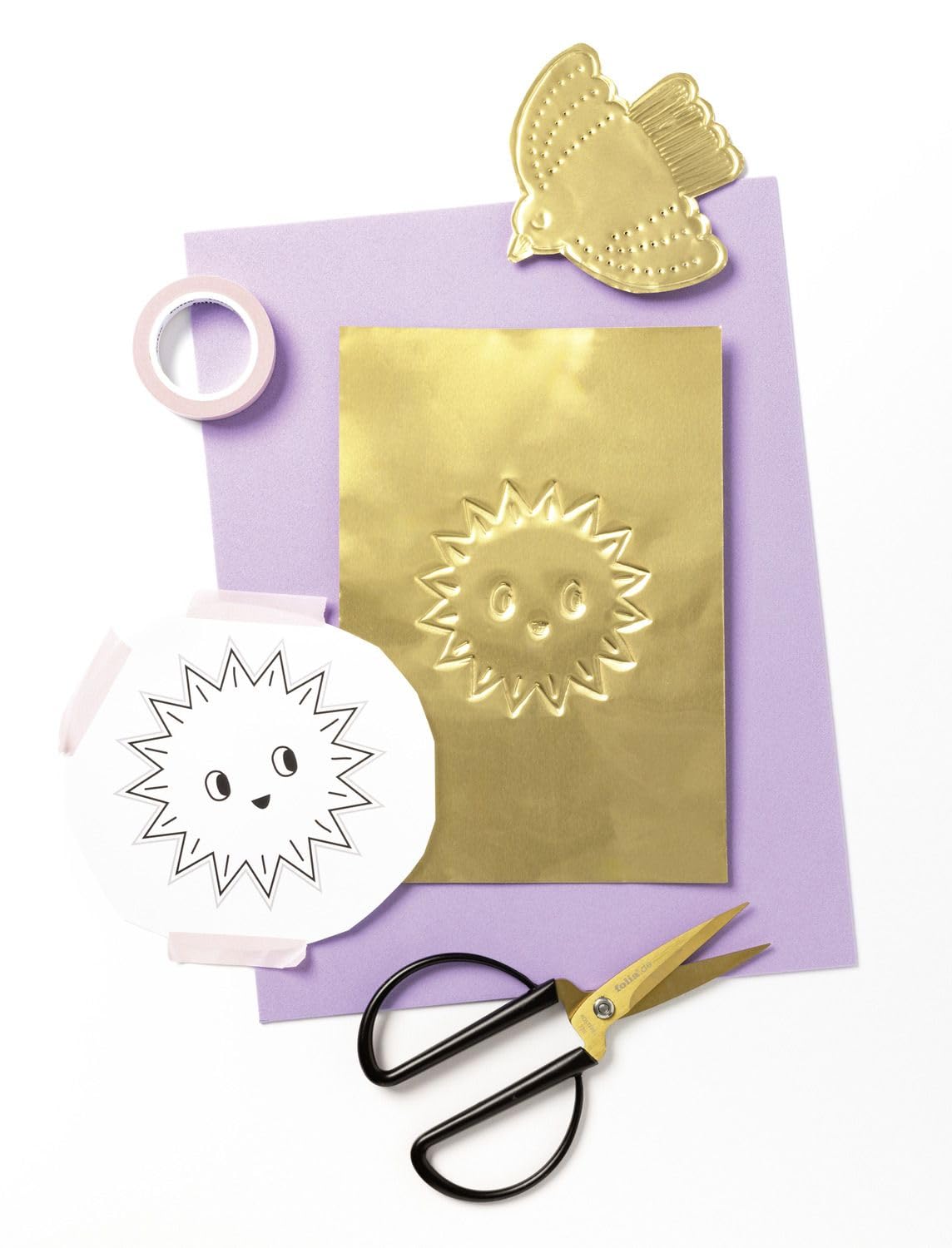 2-delig set met gouden gesp taupe