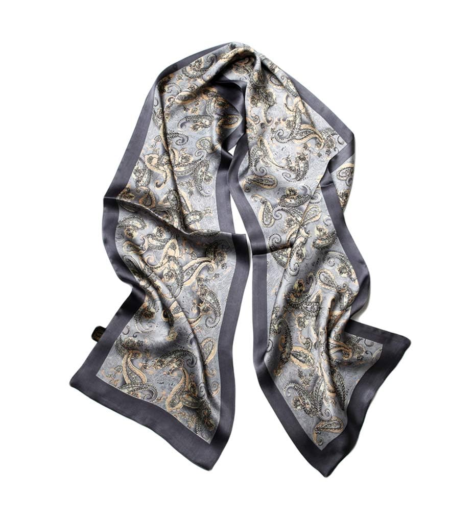 Foulard en Soie Vintage pour Homme, 100% Pure, Motif Classique, Double Couche, imprimé Gentleman