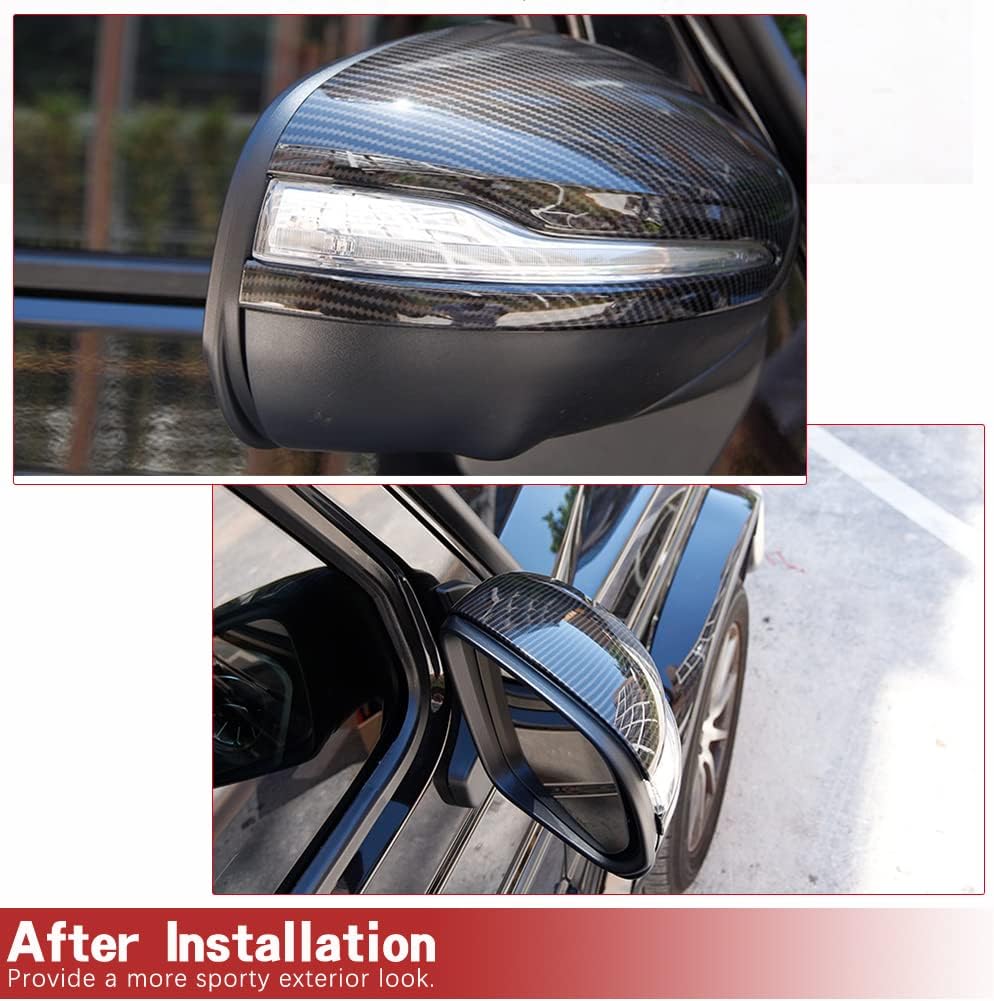 Dry Carbon Fiber Side Mirror Covers Fits for Mercedes Benz G-Class W464 G500 G550 G63 AMG 2019-2021 Add On Style Rear View Mirror Caps