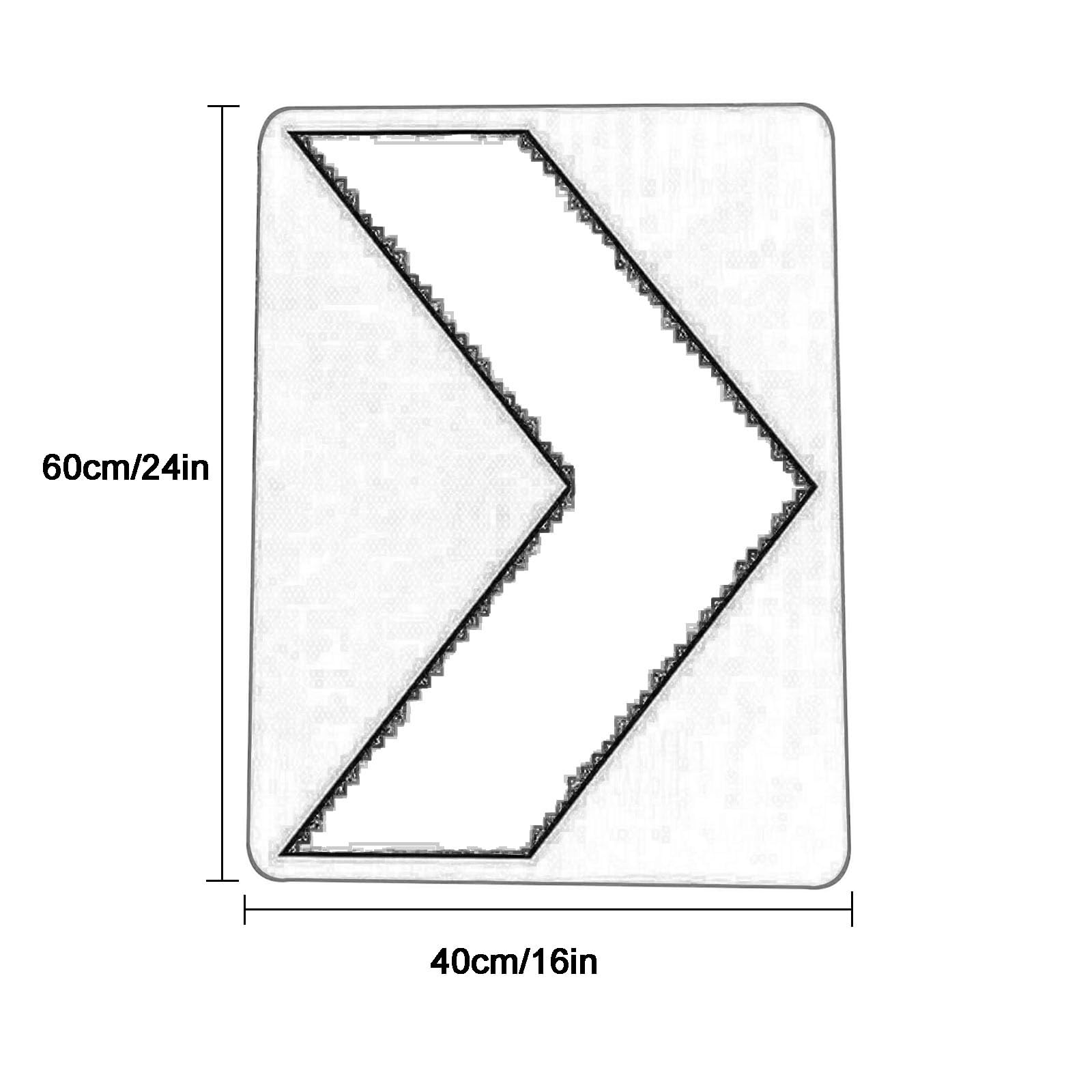 Znak drogowy, 16 "x 24" Odblaskowy znak drogowy Chevron Strzałka - Trwały aluminiowy znak kierunkowy do jazdy drogowej - Duża biała strzałka dla większego widzenia