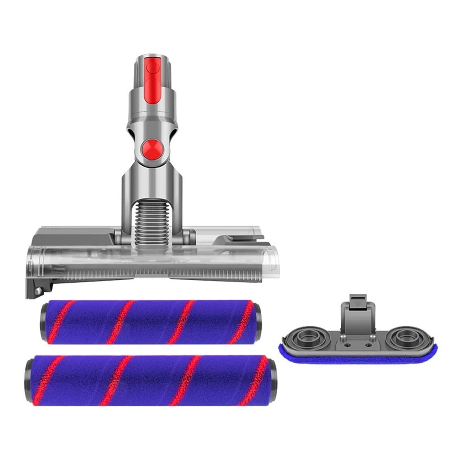 Barra De Cepillo Motorizada De Doble Fila Con Cabezal De Cepillo De Rodillo Suave | Compatible con Dyson, for V7/V8/V10/V11/V15, suave en suelos duros.