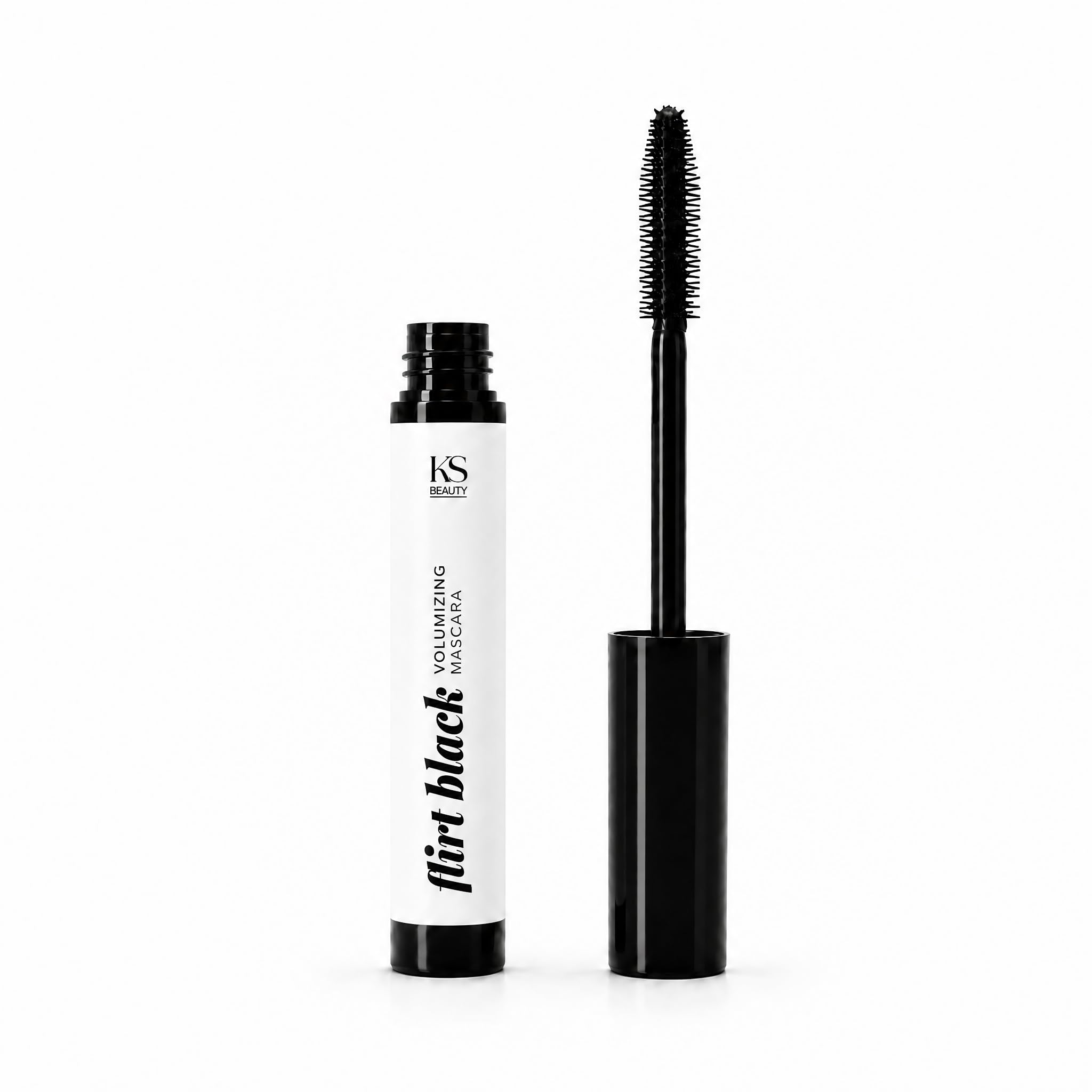 KS Beauty Flirt Black Mascara 8 ml, Volumen & Länge, Wimperntusche Schwarz | Pflegende Wimperntusche mit Widelash™, Biotinoyl Tripeptide-1 und Arganöl für geschmeidige, definierte Wimpern