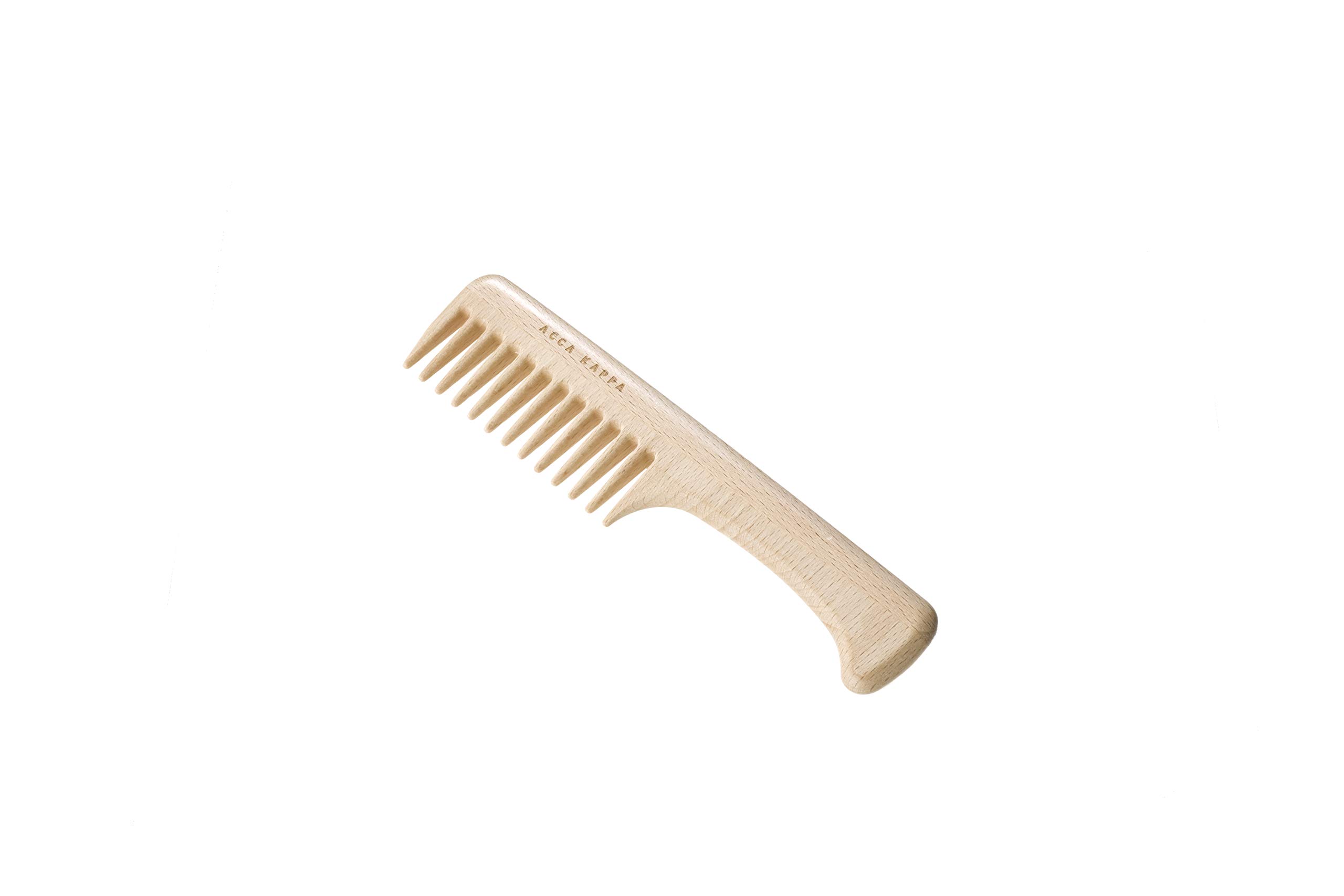 Amazon.com : Acca Kappa Beech Wood Coarse Tooth Comb with Handle 