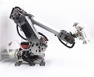 ZERVA Robotic Arm Metal Aluminum Alloy Industrial Robot Model, Six-axis Robot Dual Servo Drive Air Pump Robotic Arm