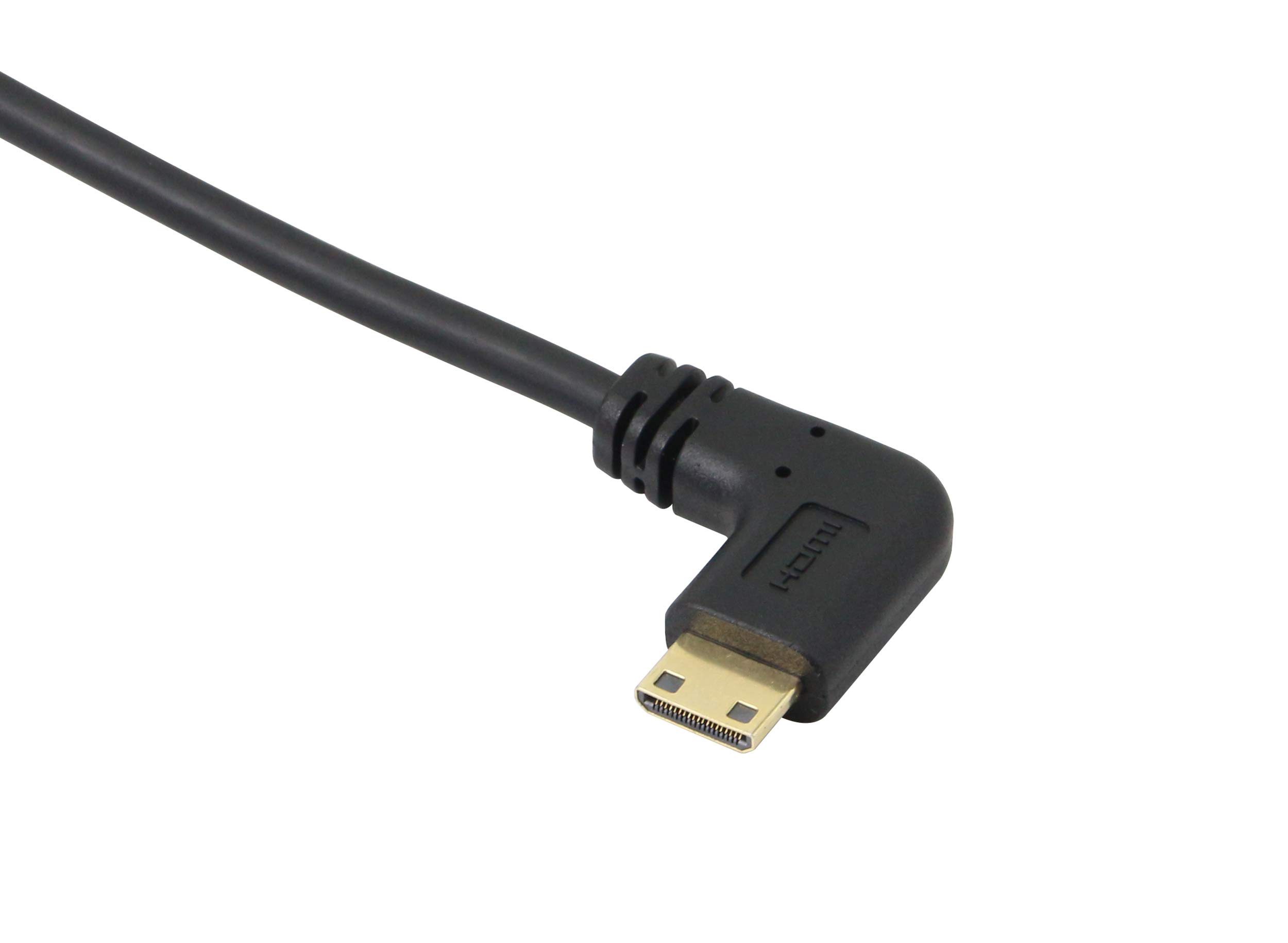 Herfair Mini-HDMI Zu HDMI Adapterkabel – 90° Winkel, 15 Cm, Unterstützt 1080p