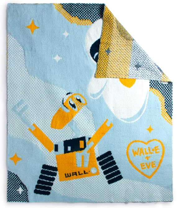 Image of Jay Franco Kids Feather Knit Blanket - 50 inch x 60 inch Inch Soft & Cozy Plush Throw for Bedroom & Couch Decor, Official Licensed Product, Multi - Wall-E