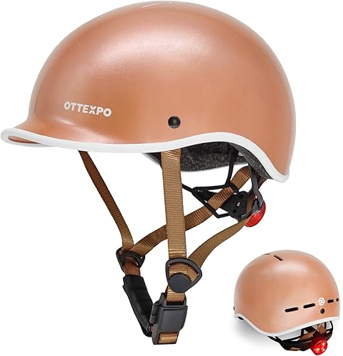 Miniatura 6 de Bike Helmet Adult Skateboard Helmet Women Men - Adjustable Retro Cycling Helmet with Magnetic Buckle Lightweight Bicycle Helmet for Commuter Urban