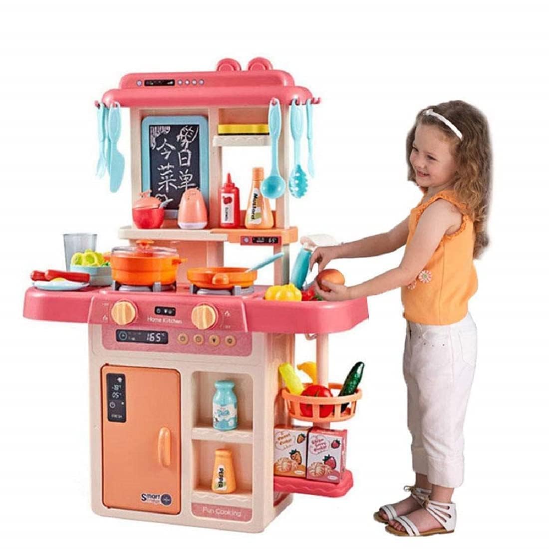 Lirzeg Plastic Kids Play Toys with 42 Pcs Lights & Sounds, Play Sink with Running Water, Dessert Shelf Toy & Accessories Set (Multicolor) (B0CFYJHGCB) Amazon Price History, Amazon Price Tracker