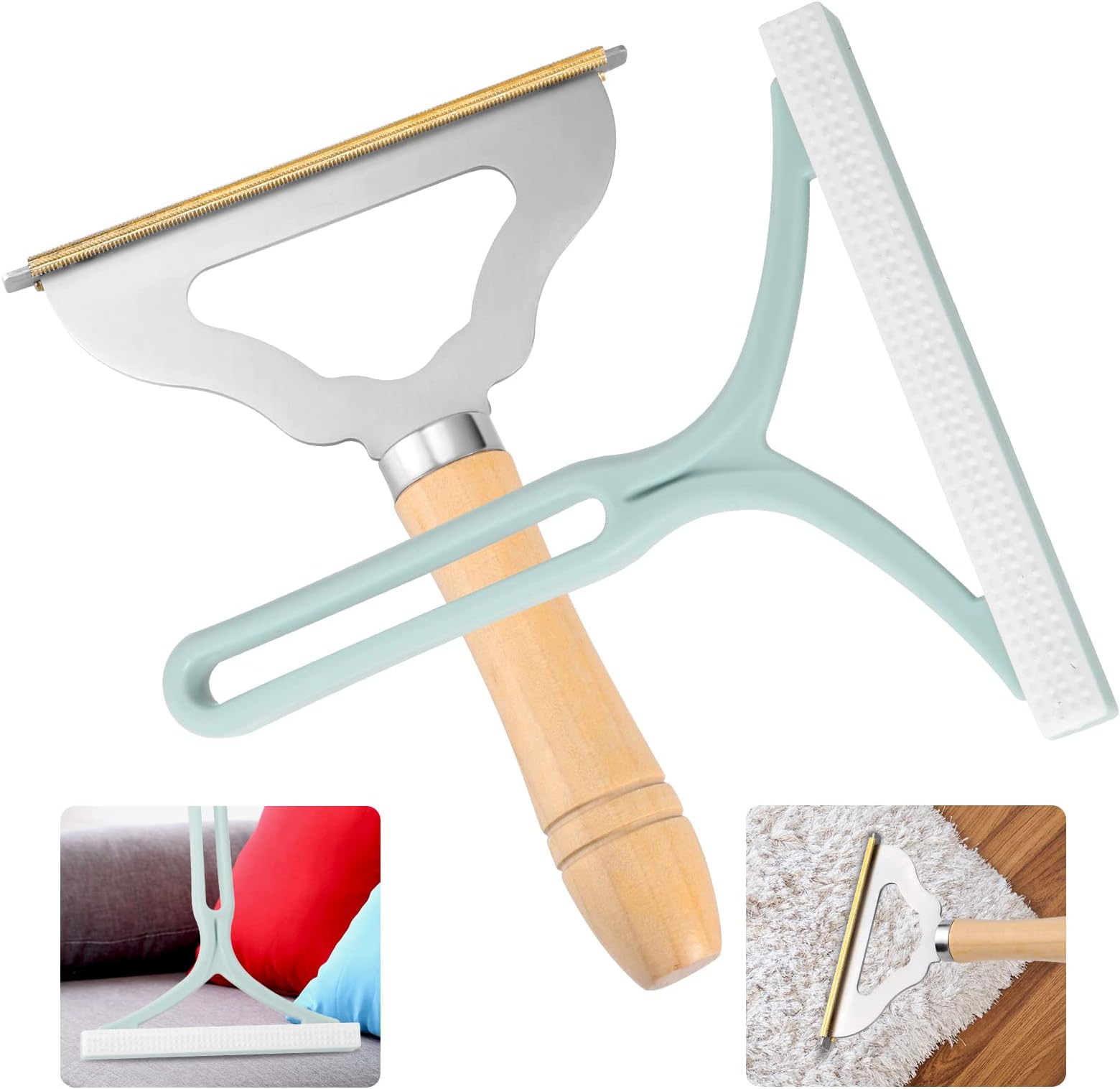 Portable Lint Remover, Fuzz Shaver Reusable Double Sided Travel Brush for Removing