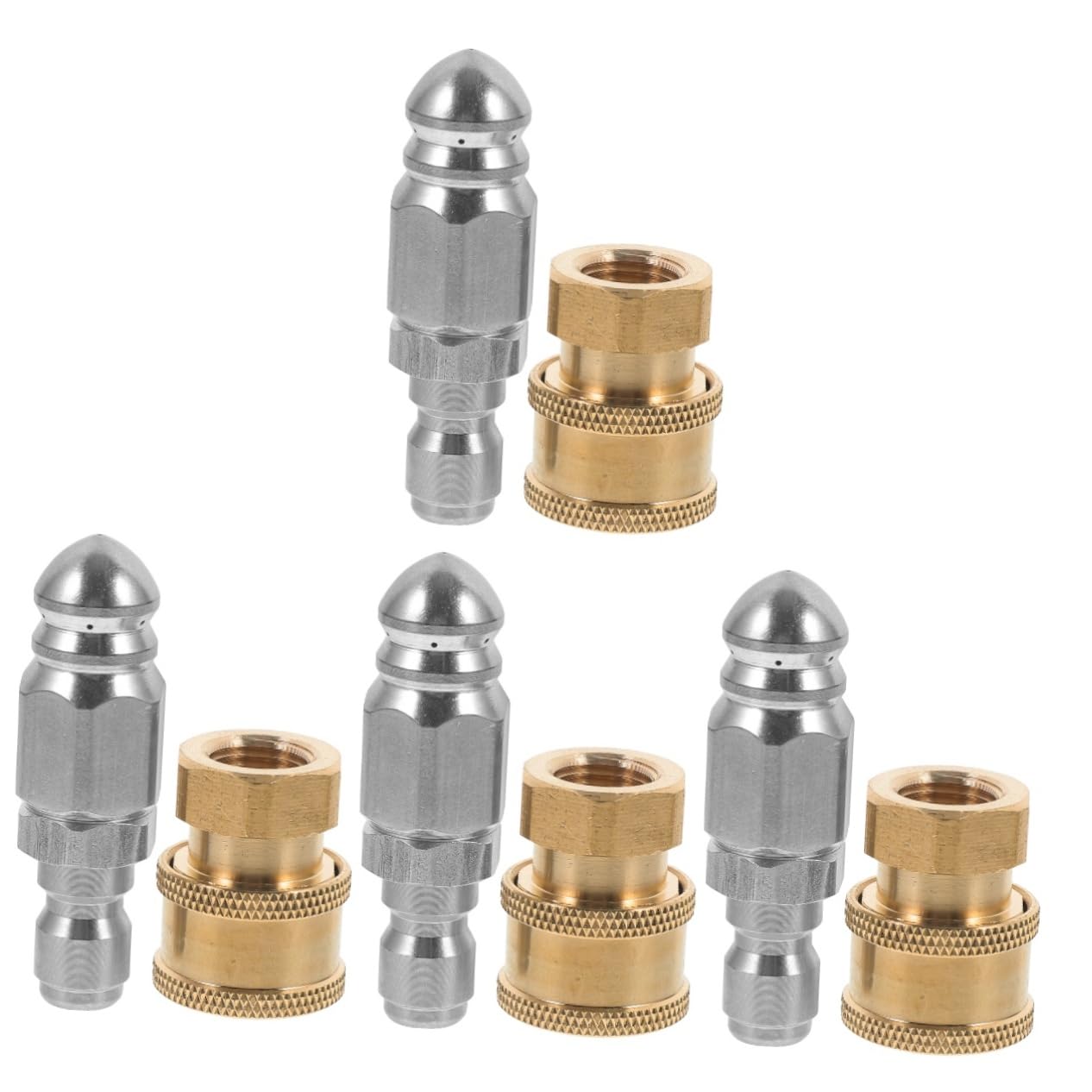 BESPORTBLE 4 Sets Hochdruckpistole Erweiterbare Schlauchtrommel Sprüh Soaker Düsenrohr Gartenrandbewässerungsspitzen Teichventillanze Verstellbar Einziehbar Edelstahl