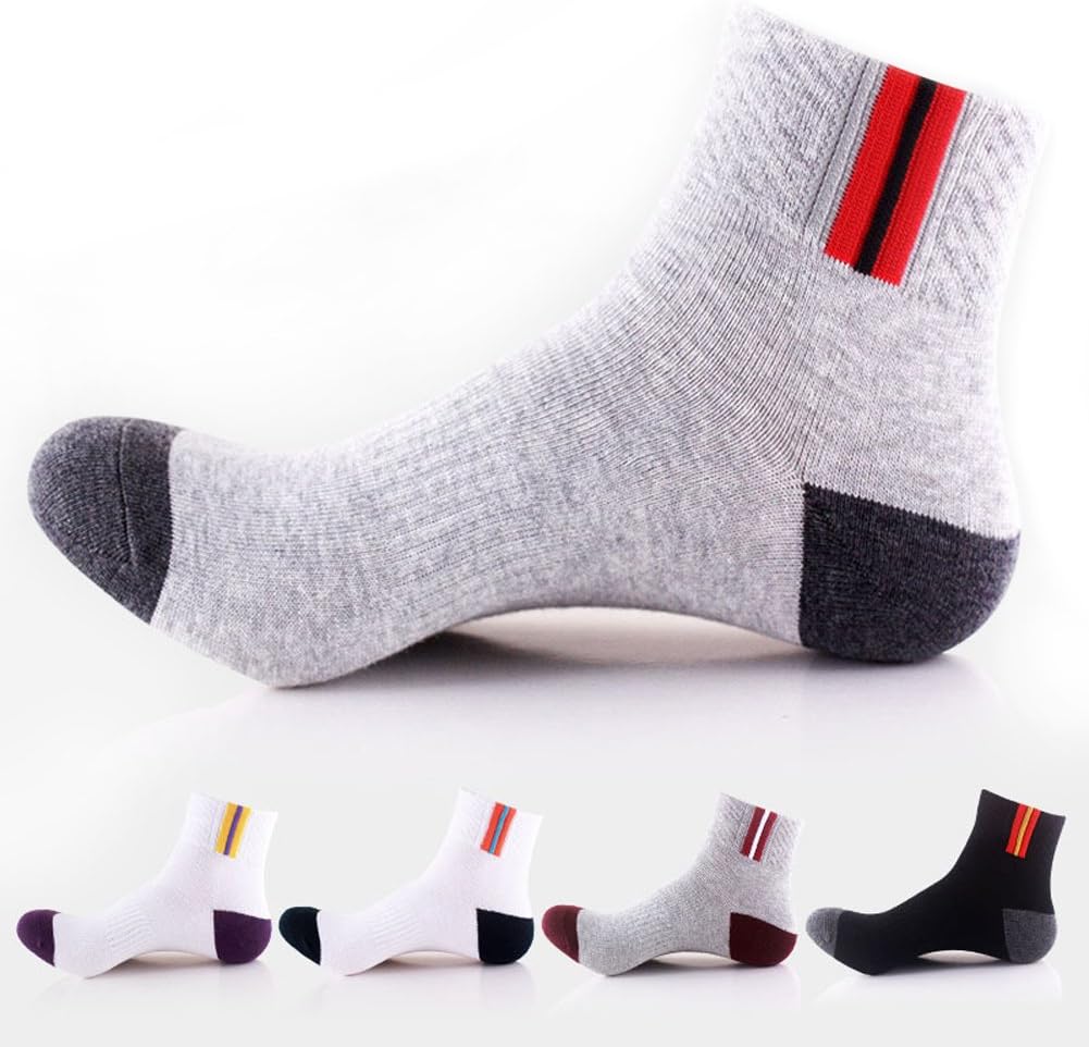 Neacom Mens Low Cut Athletic Running Ankle Crew Socks No Show Colorful 5-pack