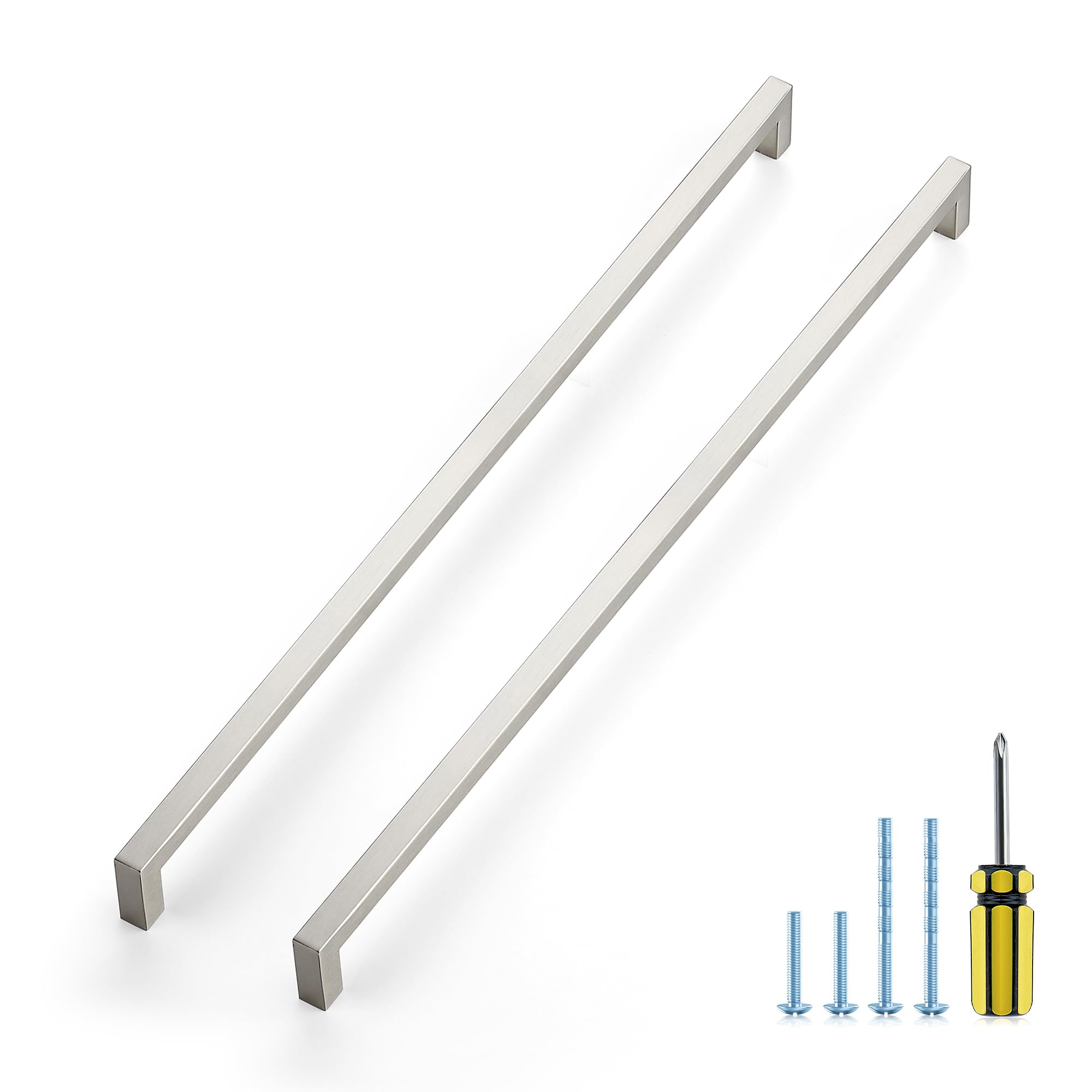 Ravinte Brushed Nickel Square Pulls Cabinet Handles,18 Inch,30 Pack