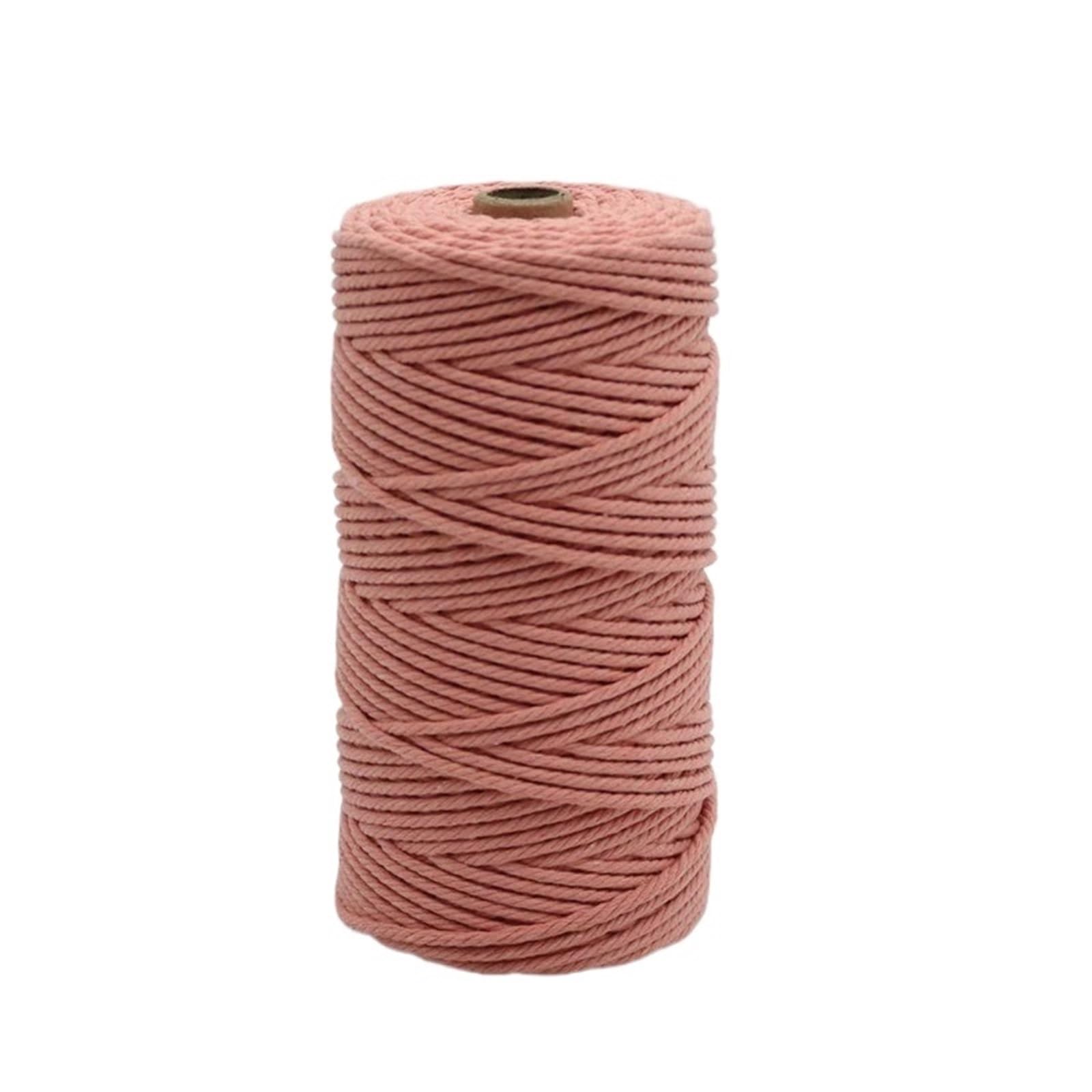 Cotton Macrame Cord 100m Macrame Cord 3.0mm/4mm Cotton Rope for Handmade Plant Hanger DIY Wall Hanging Making Arts Crafts(Color19,4mm-100m)
