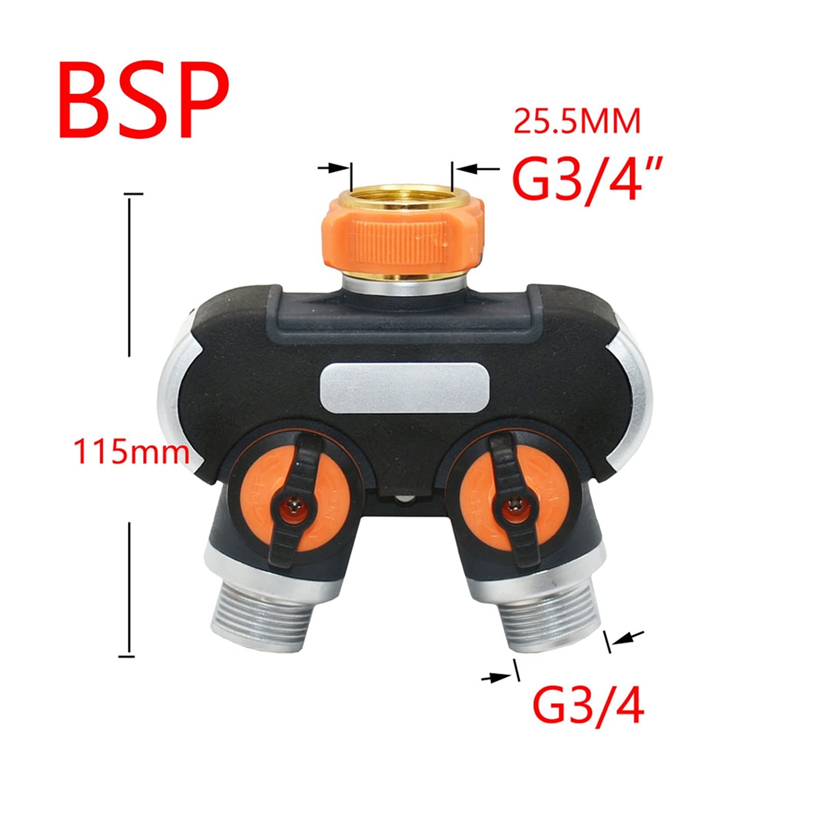 Connettori per tubo di irrigazione a goccia, 2/4 vie, rubinetto da giardino femmina, 1/2 pollice, 3/4 a 3/4 di pollice, valvola di irrigazione, deviatore per tubo, connettore rapido, 1 set (H)