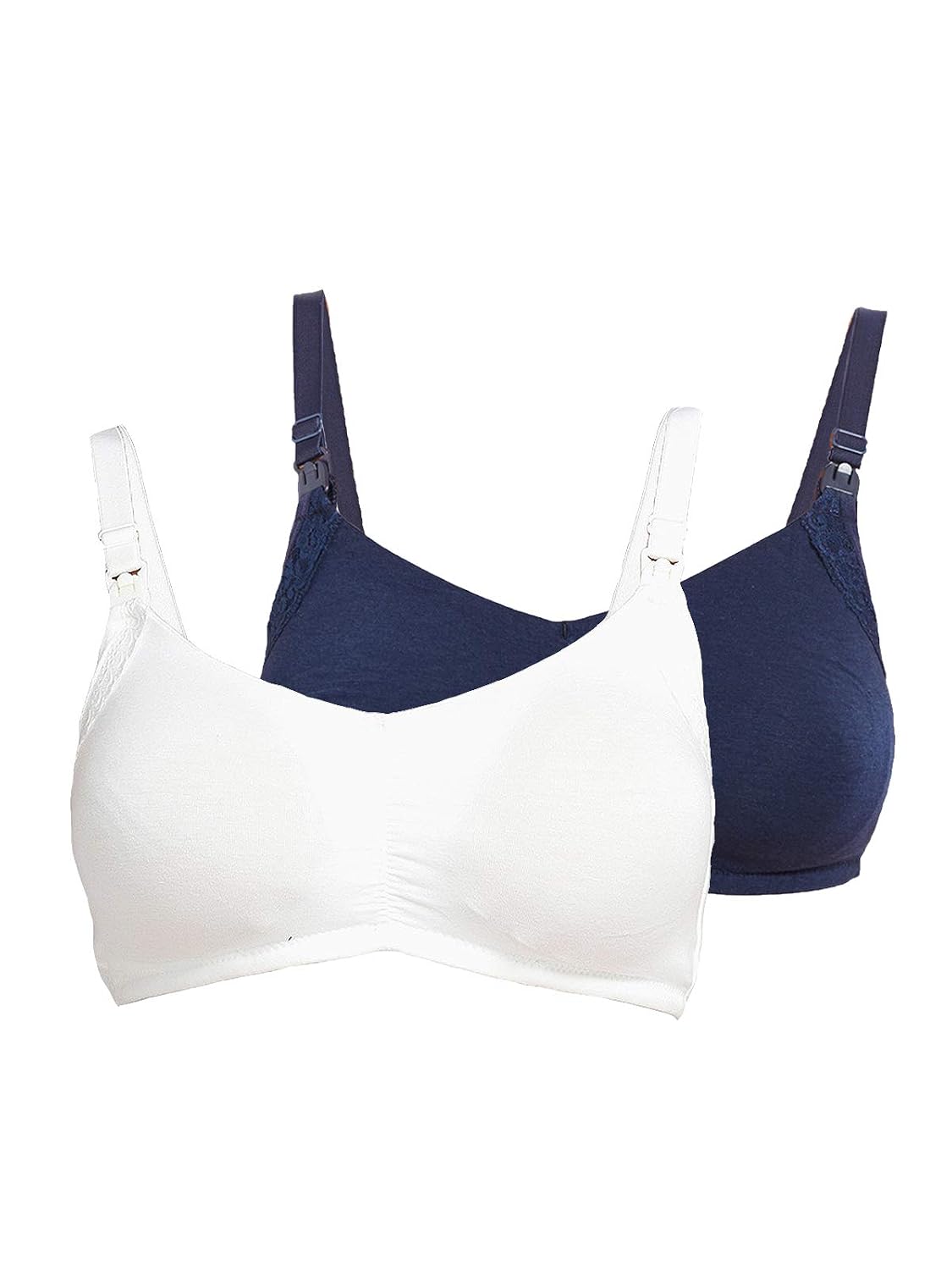 Inner Sense Organic Cotton Bamboo Feeding Bra for Women Full Coverage I Removable Padded and Wirefree Design Nursing Bra f...
