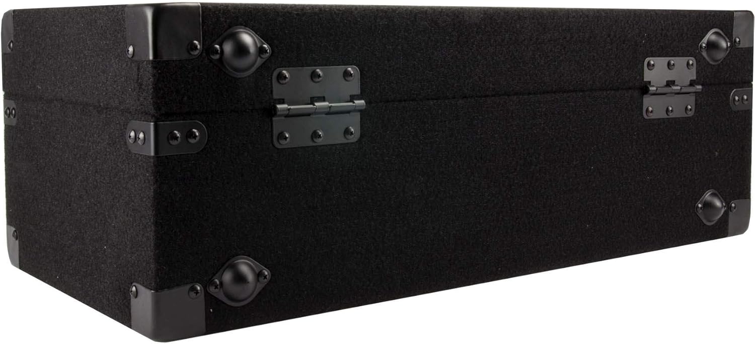 Odyssey C45200 Carpeted Case for 45 Rpm Vinyl Records with Surface Mount Hardware, Black