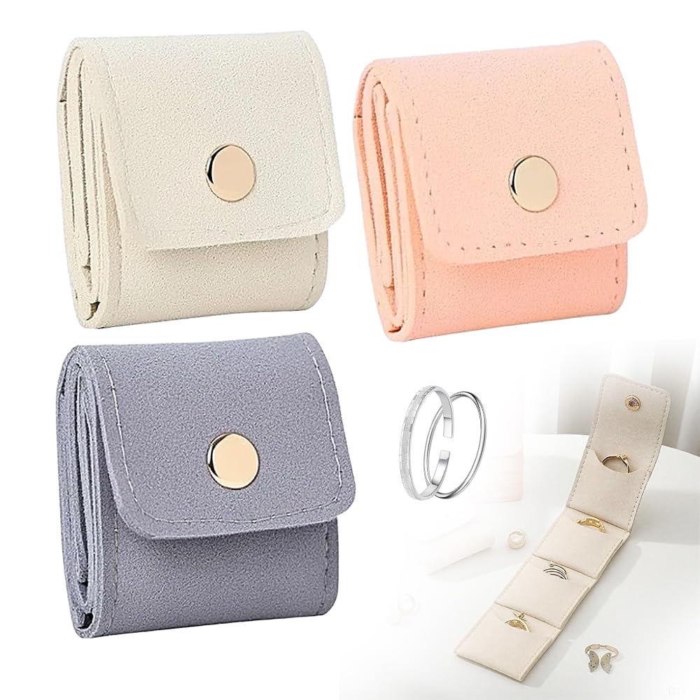 JUDUNA Mini Travel Jewelry Bag, 2025 New Mini Travel Jewelry Roll Bag, Foldable Travel Jewelry Organizer Case, Multifunctional Travel Jewelrys Pouch