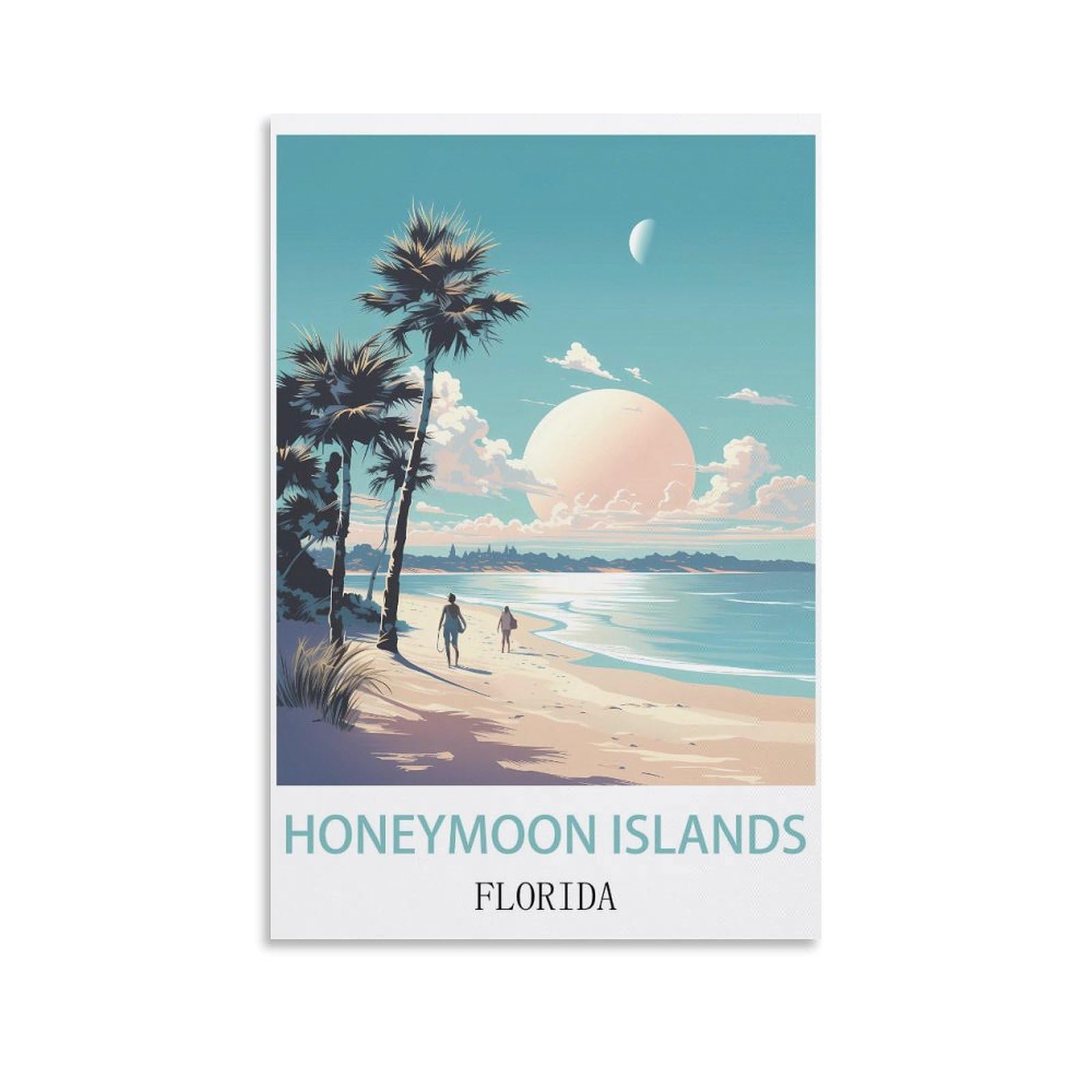 EZMLFA Diamond Painting Kits for Adults,Honeymoon Islands Florida DIY Crystal Embroidery Gifts,Diamond Art Craft,for Living Room Home 40x50cm