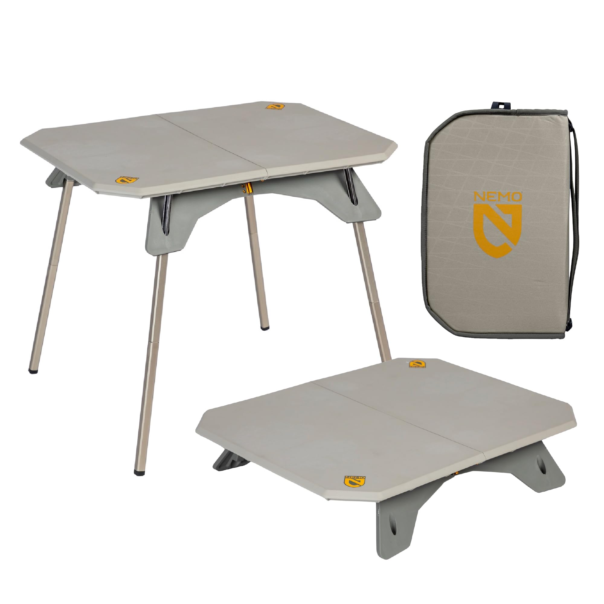 Amazon.com: NEMO Equipment Moonlander Dual-Height Camp Table - Fog