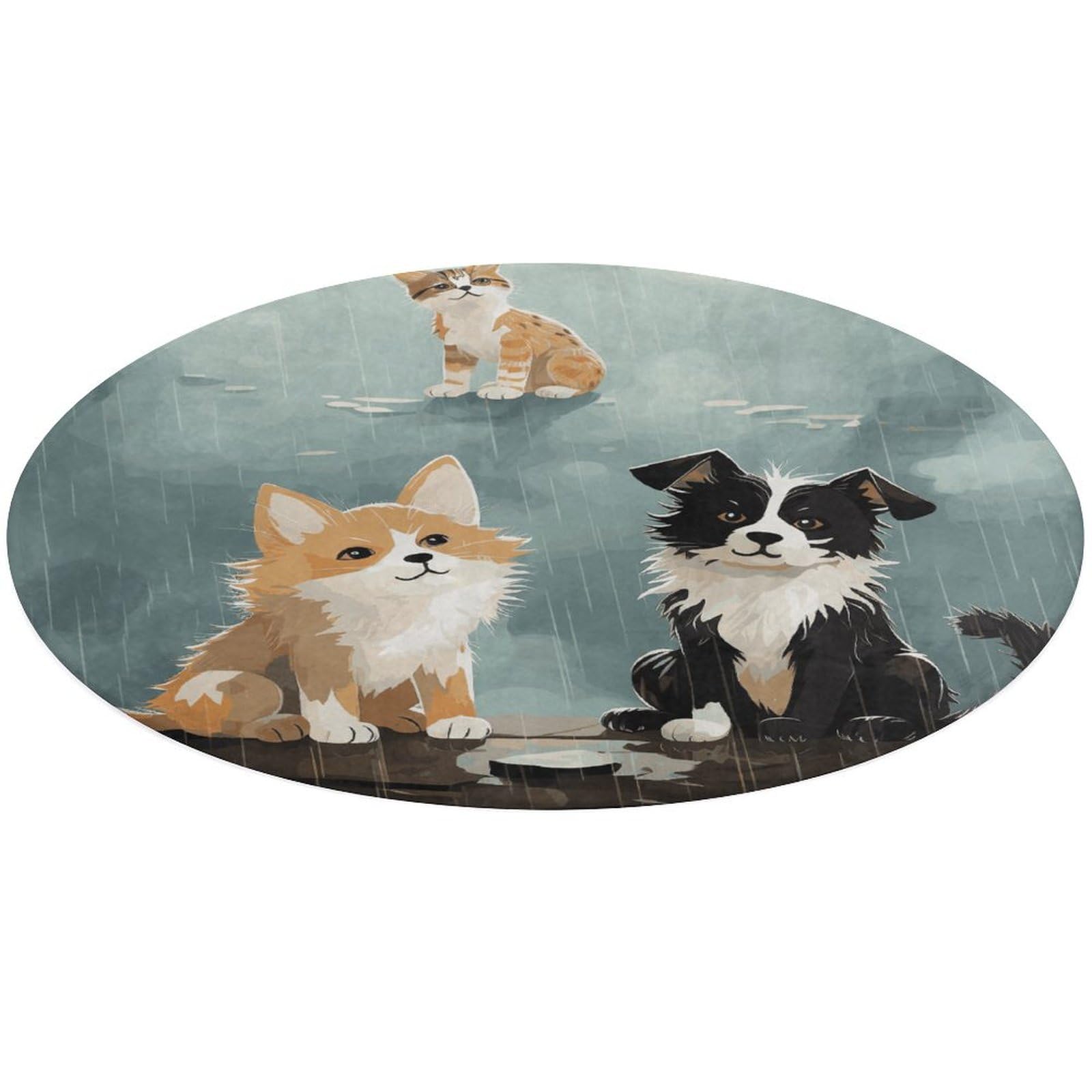 Tapis de porte d'entrée intérieur et tapis rond absorbant de maison
