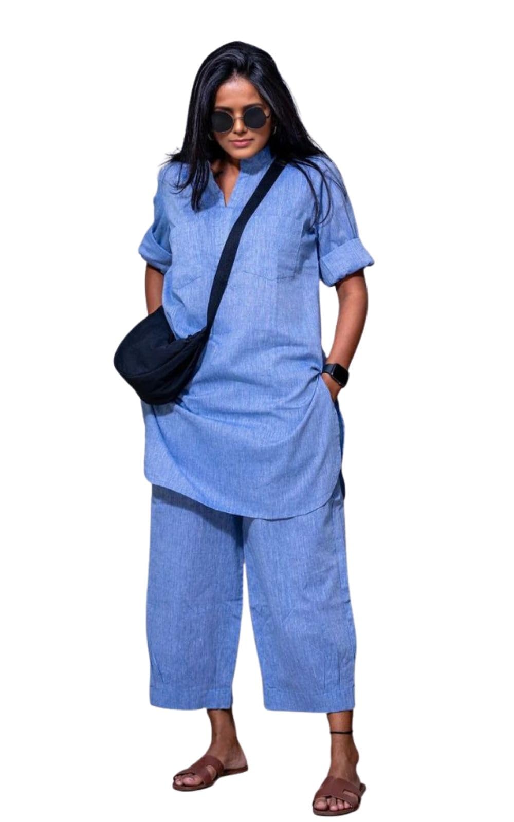 PEACH PIPER Cord Set for Women Cotton Stylish Co Ord Outfit Kurta Pant Western Office Casual Summer Wear Style Coord Sets for Women Stylish Dress Daily Use Co Order, Coat, Cod, Cot, co-ord, corts discount deal