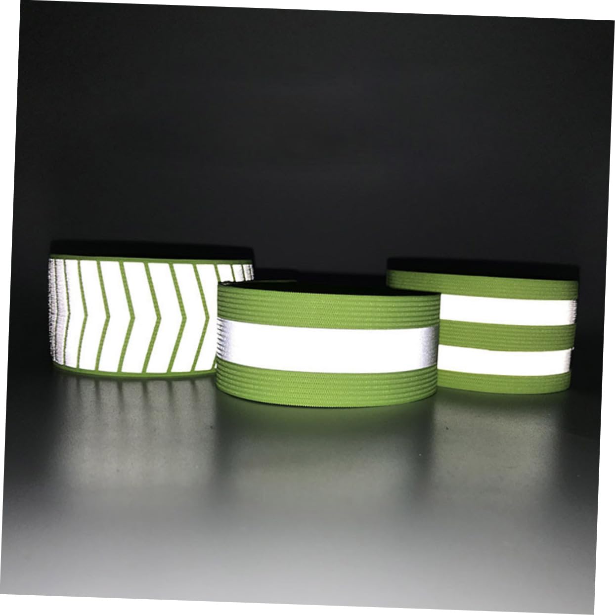 TOYANDONA Reflektierendes Armband Reflektoren Bands Nacht Beleuchtet Männer Fluoreszierende Armbänder Reflektierende Armbänder Sicherheitsarmbänder Green