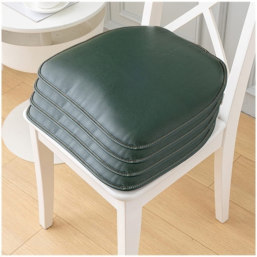 Cojines para silla de cocina verde oscuro: fundas de asiento lavables para cenas con amigos