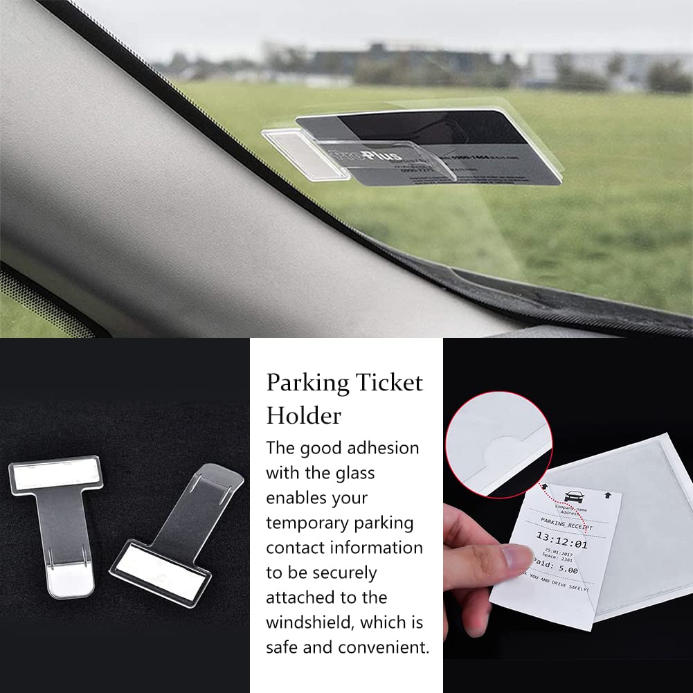 Porta Documenti Auto - 8 Tasche Adesive Trasparenti Per Parabrezza - Per Bolli, Assicurazione E Permessi