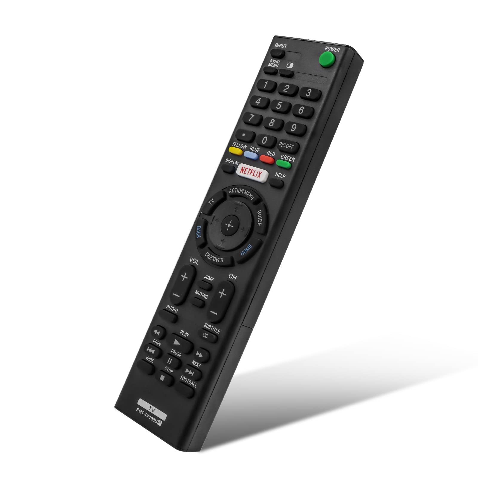 RMT-TX100U Remote Control Replacement for Sony-TV-Remote, Compatible with Sony Bravia All LCD LED HD Smart TV XBR-55X855C XBR75X850C KDL-50W800C KDL-50W800BUN1 KDL-50W800380 with Netflix
