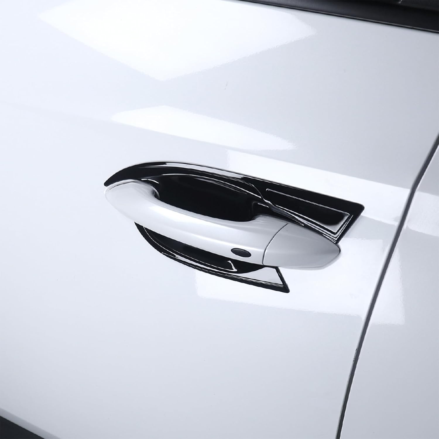 ABS Car Exterior Door Handle Bowl Cover Outside Door Bowl Protective Door Bowl Cover Trim Set Compatible with Hyundai Tucson 2024 2025 Accessories (Gloss Black)