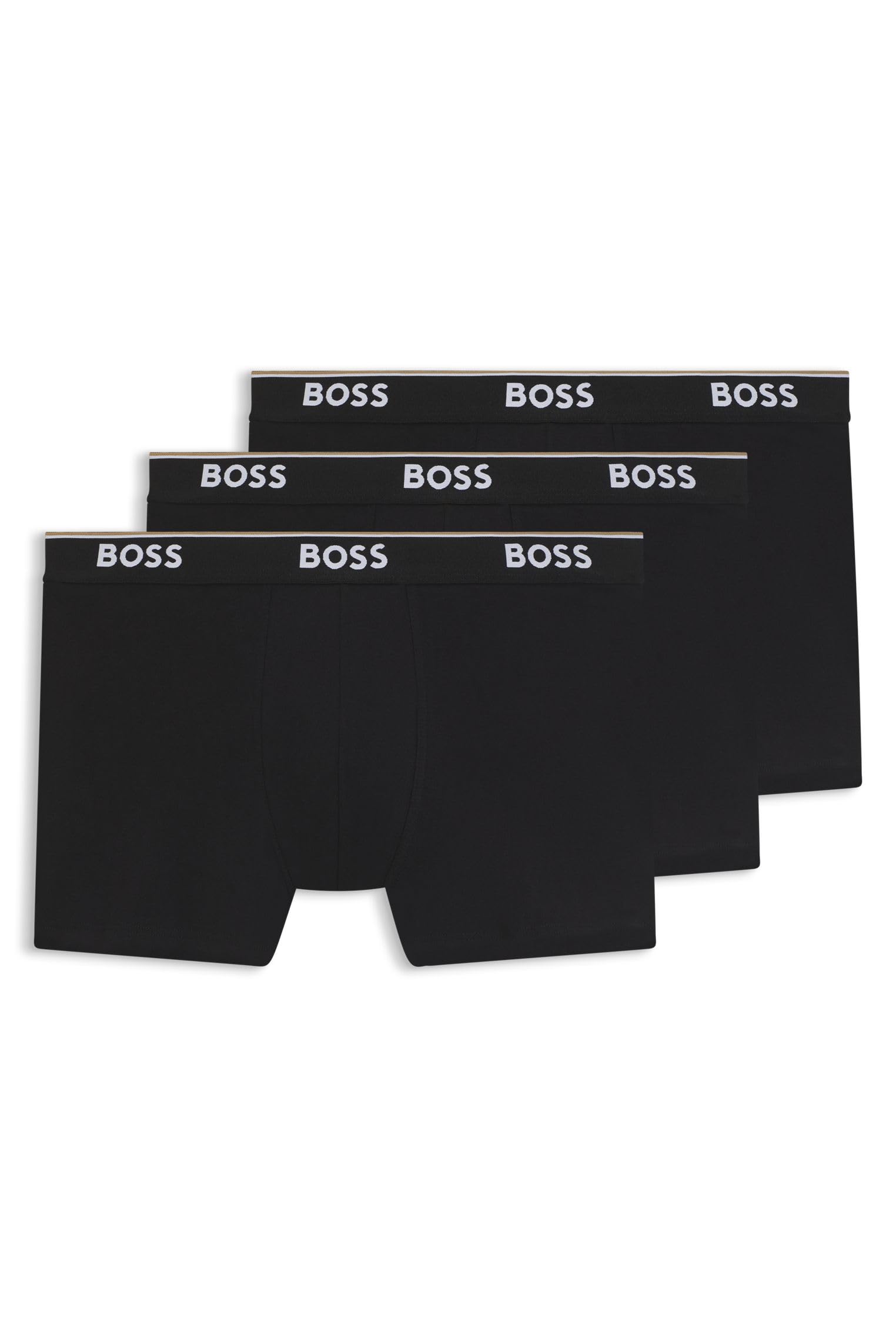 Modern Boss Collection Boxer Shorts Boxer Brief 3P Co/El XL New - Black001