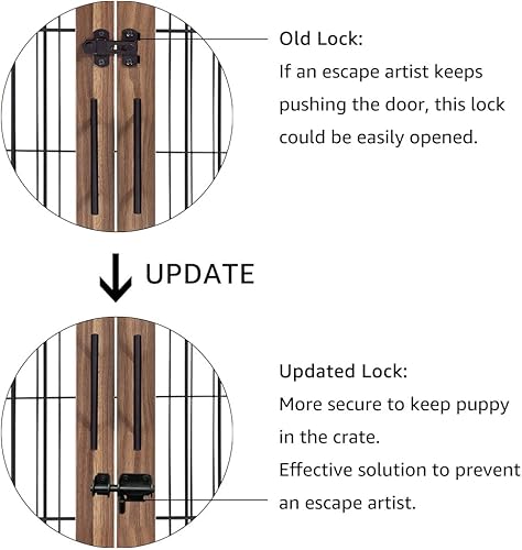 Miniatura 4 de beeNbkks Mesa auxiliar de jaula para perro, doble puerta, alambre de madera con cama para mascotas, jaula decorativa para mascotas, casa para