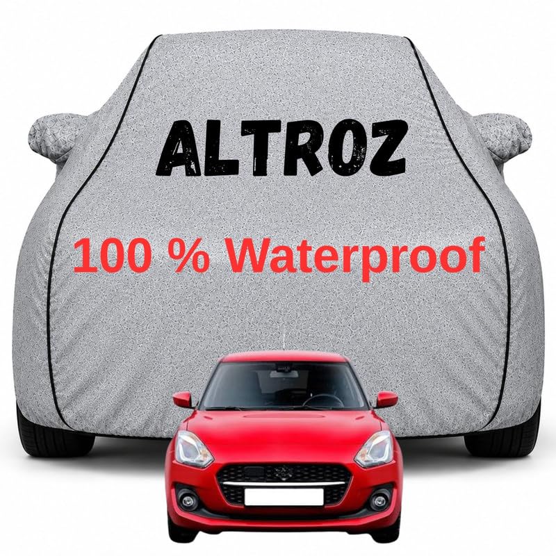 Image of Durable Full Body Waterproof Altroz Car Cover | Premium Polyester Silver Cover | Custom Fit Vehicle Protection | UV Resistant, Dustproof, Scratch Resistant, Heat & Wind Protection