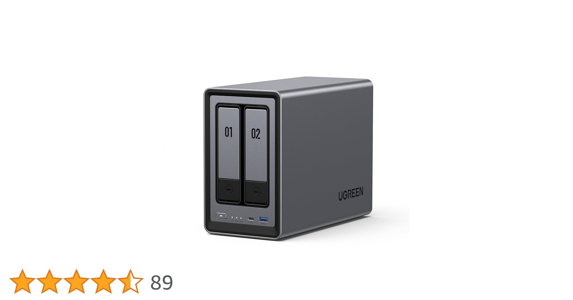 【新品未使用品】UGREEN NASync DXP2800 2ベイ NAS UGREEN NASync DXP2800 2-Bay Desktop NAS, Auto Backup
