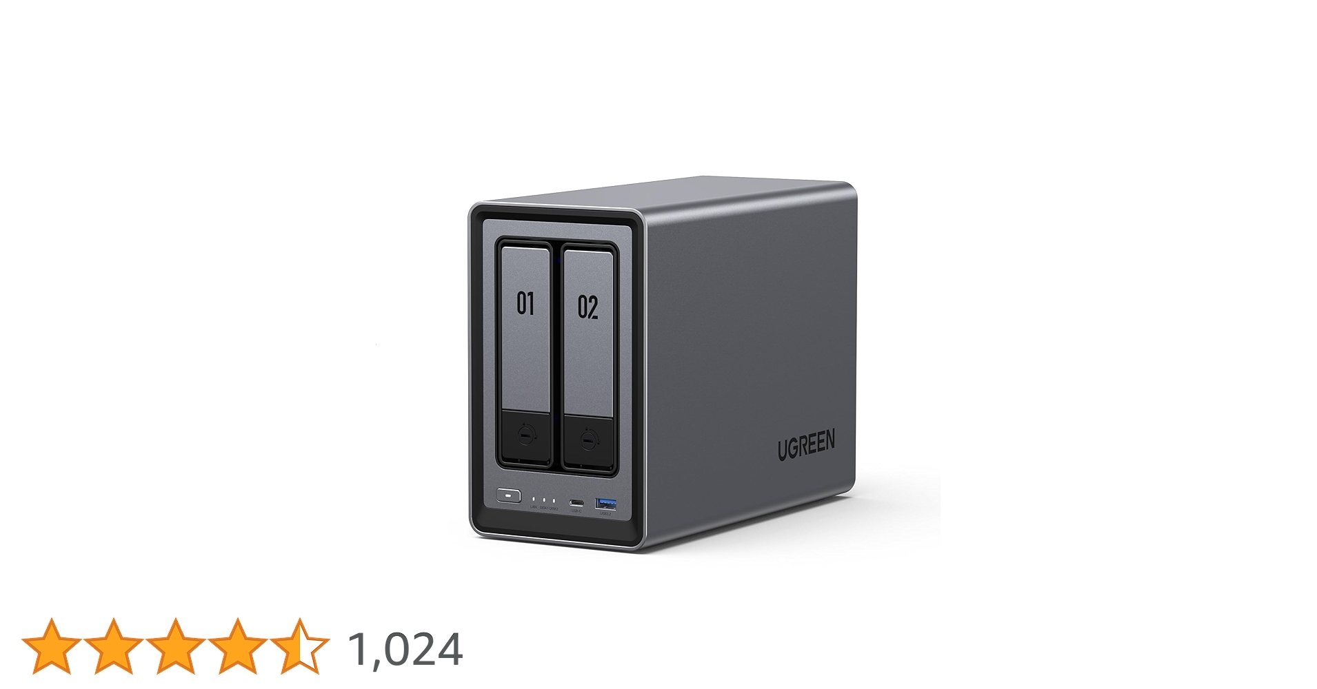 Amazon.co.jp: UGREEN NASync DXP2800 2ベイデスクトップNAS、Intel