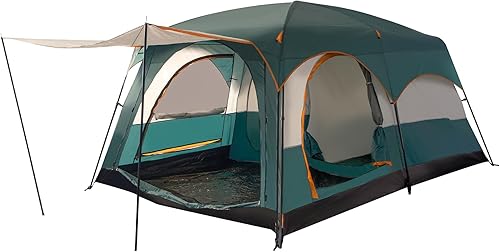 Miniatura 10 de Camping Tent, Easy Setup, 1-2-8-10 Person Waterproof and Portable Tent for Camping Hiking Outdoor Verde 2 Persona,Verde 3-4 Persona,Gris 2