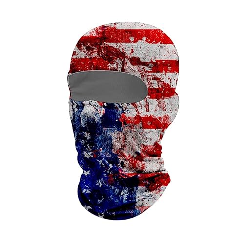 Mingyuezai US Flag Balaclava Face Mask Summer Cooling Neck Gaiter UV Protector Motorcycle Ski Scarf for Men or Women (YMX2022015TT)