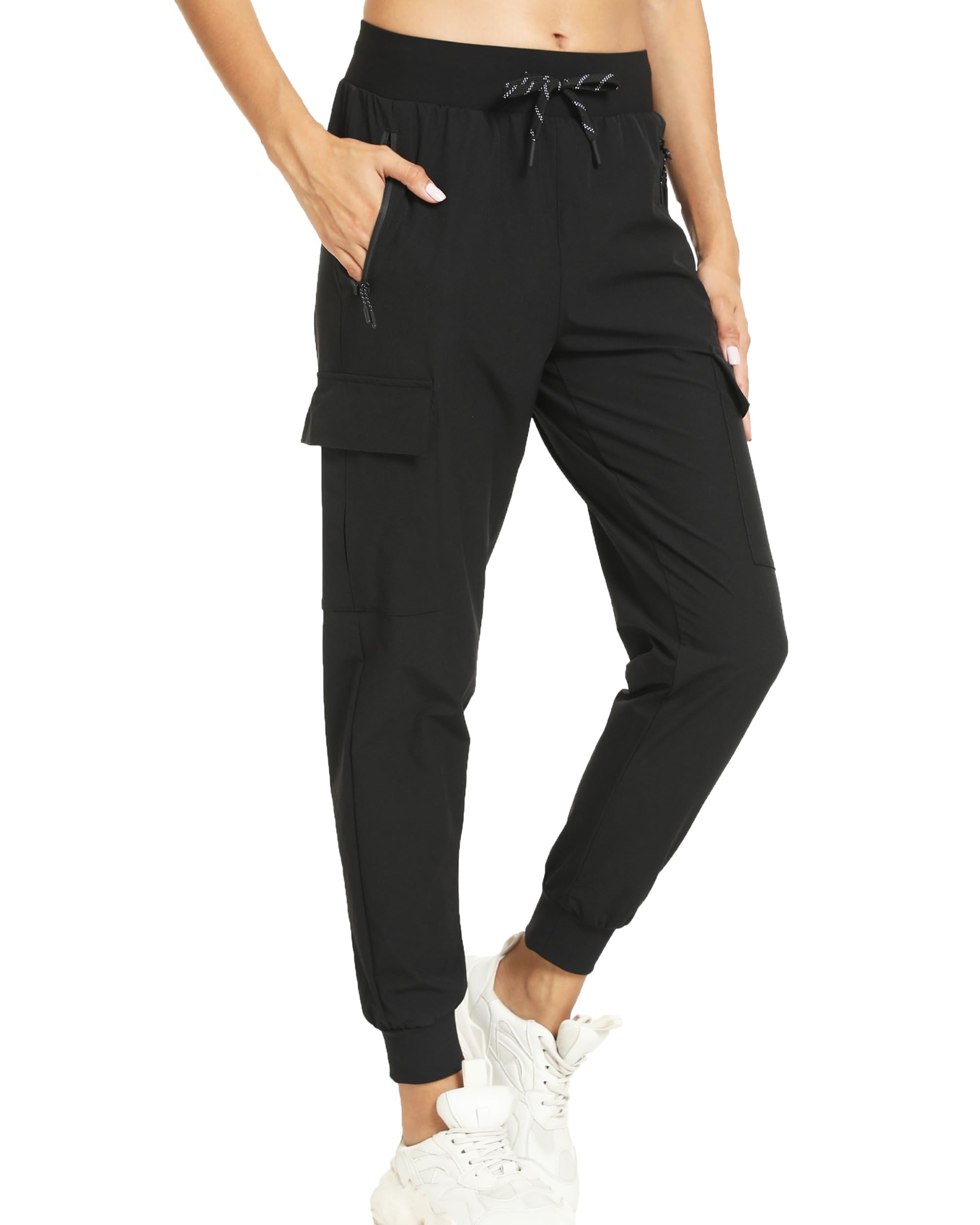 Kcutteyg Womens Water Resistant Hiking Pants with Pockets Quick Dry Soft Athletic Workout Joggers Pants for Camping Travel