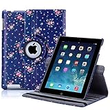 Etui neuf en cuir synthetique orne de motifs floraux fantaisistes