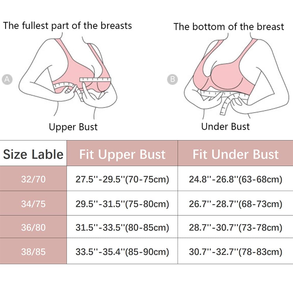 Bysion Reggiseni per Ragazze Adolescenti 3 Pezzi Cotone Traspirante Senza Cuciture Sportivo Intimo Reggiseno Bralette per Bambine per 12-18 Anni Bambini e Donne