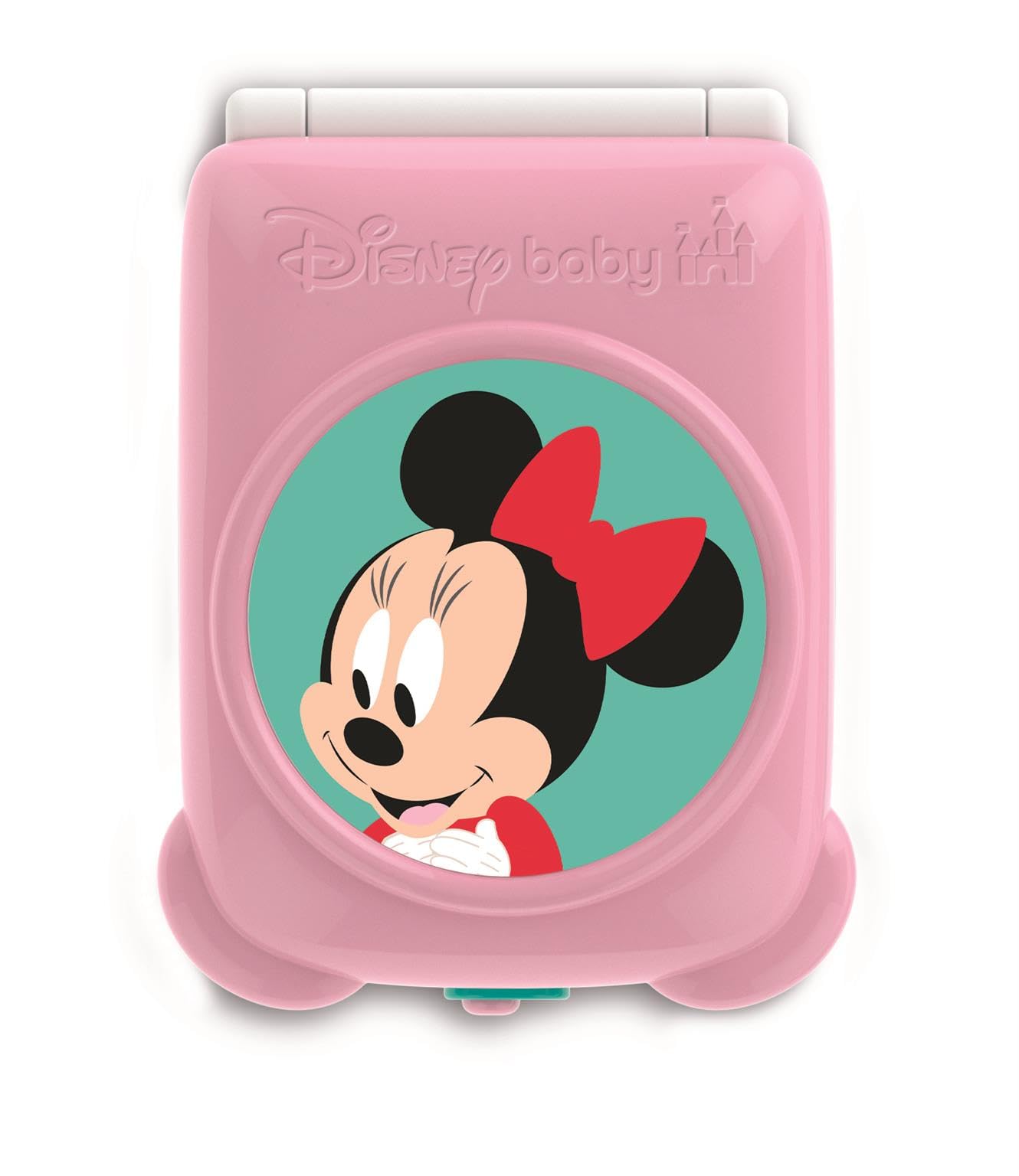 Clementoni Disney Baby - Minnie Flip Phone, téléphone Enfant 9-​36 Mois, Centre d'activité avec 4 Touches pour stimuler Le Jeu Imitation avec lumières et Sons, 17515