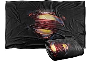 Authentic Superman Man of Steel Grungy Shield Super Soft Throw Blanket for Adults