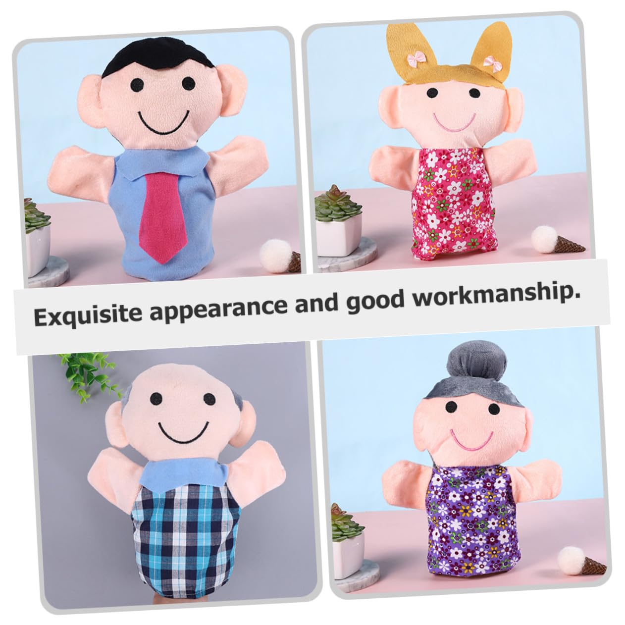 6 pezzi Marionette Mano Famiglia Giocattolo per Stimola Creatività e Comunicazione Interattiva