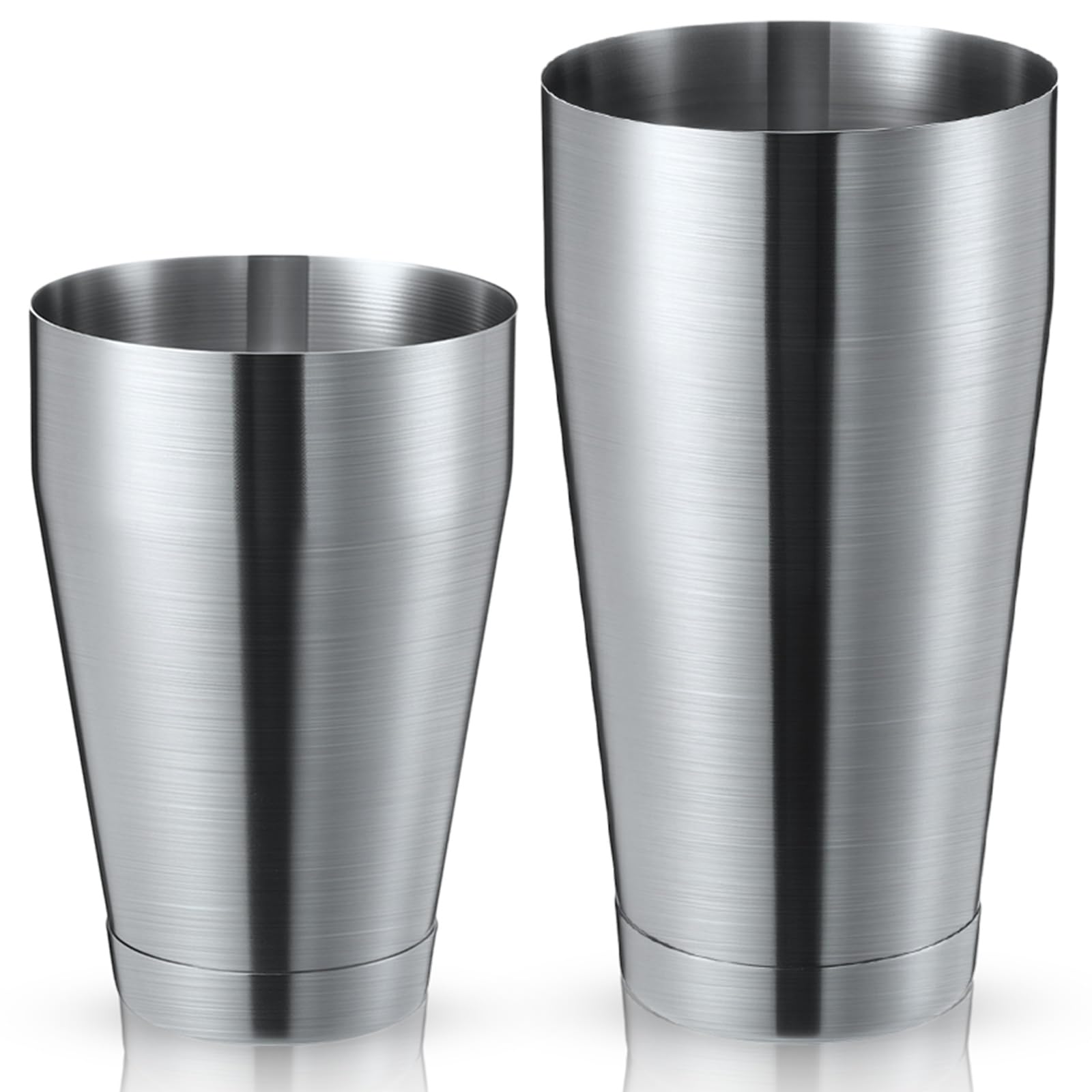 Sabary 2 Pcs Shakers Bartending Boston Cocktail Shaker, Sanding Silver
