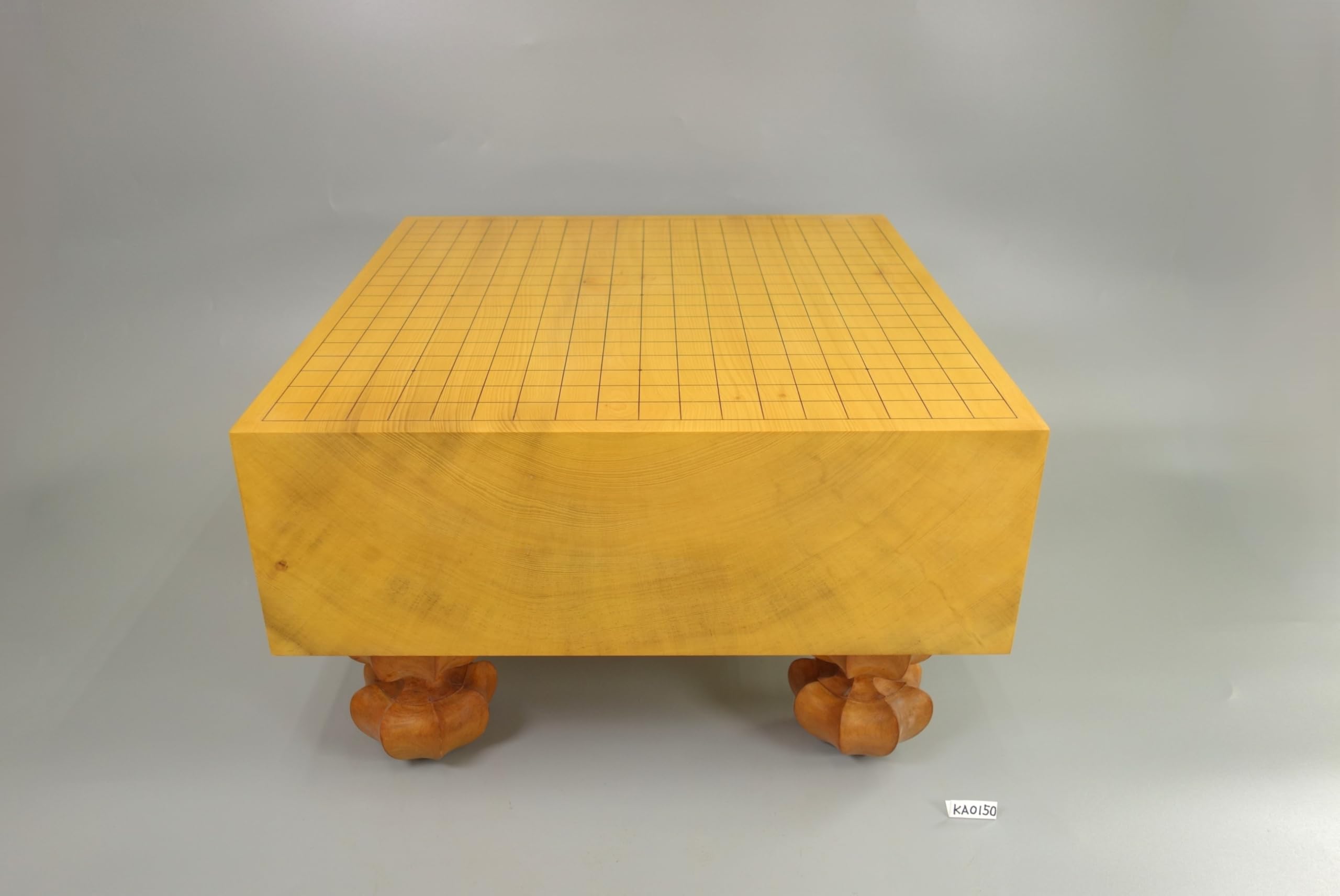 囲碁盤 足付 日向榧 木裏 約 6寸 (17cm) 蓋付き