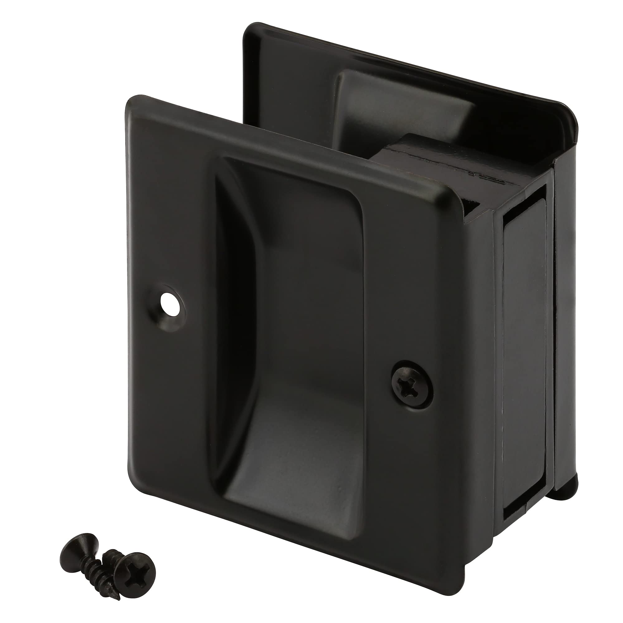 Prime-Line N 7577 Pocket Door Passage Pull, Matte Black Finish