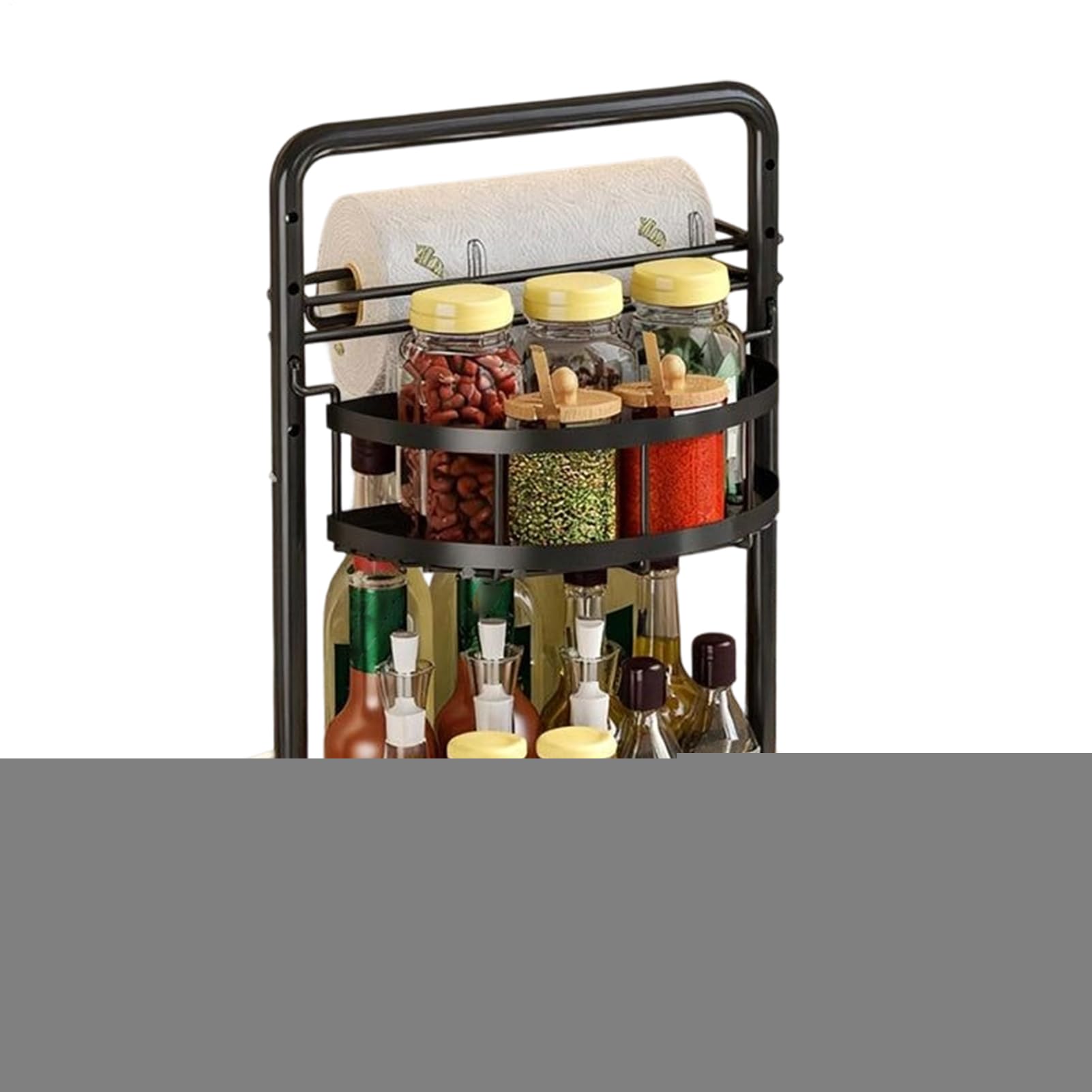 Scaffale Organizzatore Girevole per Spezie Vassoio da Bancone a 2 Livelli | Organizzatore Rotante Per Condimenti Per Barattoli Di Condimenti, Cucina, Armadio, Fornello, Casa, Dispe