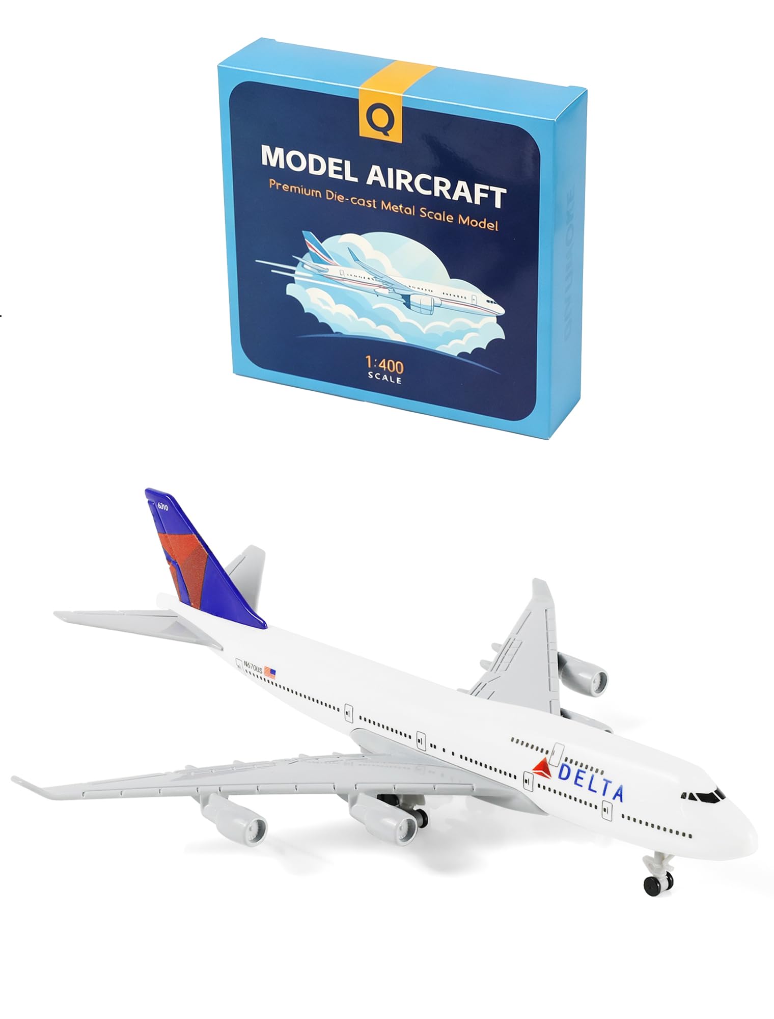 Amazon | QIYUMOKE 1/400 ボーイング747 ダイキャスト製飛行機モデル
