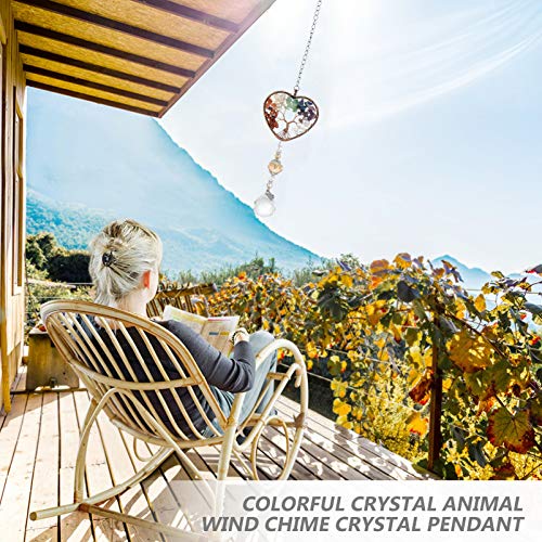 DOITOOL 2Pcs Suncatchers Cristais Coletor Do Sol Pendurado Da Árvore Da Vida Chakra Contas Cadeia Ra
